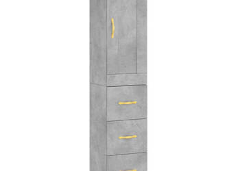 Wysoka szafka szarość betonu 345x34x180 cm WM-3200181