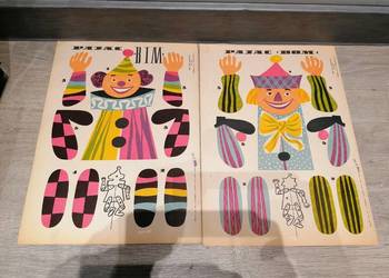 Kultowa Wycinanka Pajac BIM Pajac BOM Vintage PRL