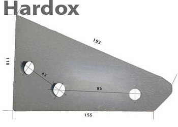 Płoza przednia HARDOX 35061/L części do pługa OVERUM