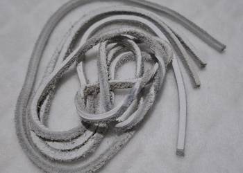 Sznurówki 70cm, rzemykowe, kwadratowe 3mm, białe