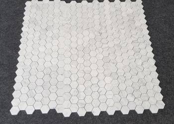MOZAIKA MARMUROWA BIANCO CARRARA HEXAGON MATOWA