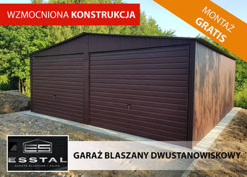 C70 GARAŻ BLASZANY Dwu-Stanowiskowy | Garaże | Wiaty | Kojce | - ESSTAL