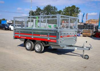 Przyczepa dwuosiowa TEMARED TRANSPORTER 3015/2 z burtami siatkowymi 60 cm