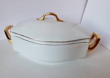 Stara, porcelanowa waza, fason Lwów, Huta Franciszka, porcelana