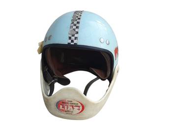 Stary kask orzeszek motocyklowy Czechosłowacja Pardubice 1972 unikat PRL