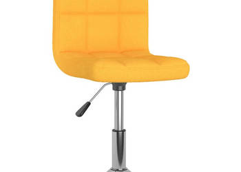 Obrotowe krzesła do jadalni 4 szt. żółte tkanina WM-3087455