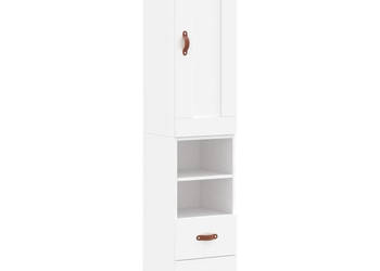 Wysoka szafka biała 345x34x180 cm materiał drewnopochodny WM-3200233