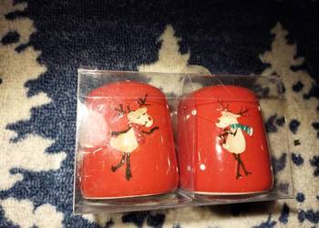 Solniczki 2 szt z  reniferem 3D Nowe