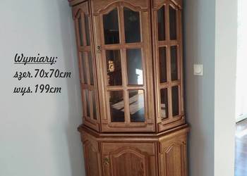 Stylowa Witryna narożna Narożnik 70` Dąb Orzech Mahoń BEKAS Producent Mebli