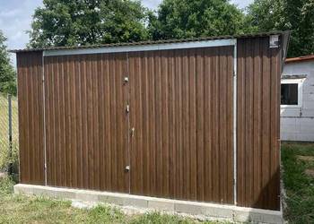 Garaż blaszany 4x5 - DREWNOPODOBNY