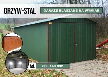 Mały Garaż Blaszany Wiatka Schowek na narzędzia - GRZYWSTAL