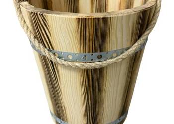 Wiaderko Drewniane Ozdobne do Studni Rustykalne Dekoracyjne Kolory 9,8 Litr