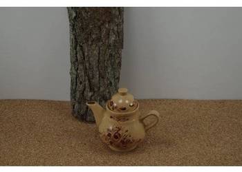 Ceramiczny imbryk dzbanek do herbaty vintage PRL ręcznie malowany
