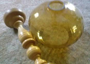 Lampa zwis pojedynczy szkło/drewno