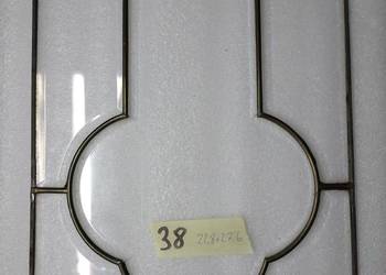 nr38 Witraż frontu starego zegara szafki szkło fazowane 22,8x27,6cm