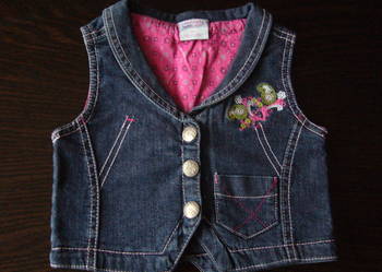 Wenice kamizelka jeansowa 9-12m, r.74  (alma31)