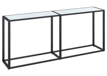 Konsola biały marmur 180x35x755 cm szkło hartowane WM-331684