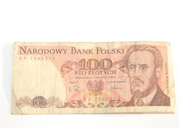 Stary banknot 100 złotych Waryński 1988 antyk RP 7588313
