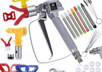 Pistolet Malarski z Dyszą 517 | Zestaw 17w1, Filtry, Uszczelki