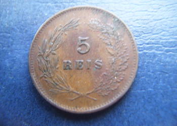 Stare monety 5 real 1899 Portugalia /2