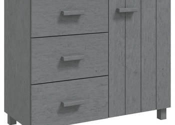Szafka HAMAR ciemnoszara 90x40x80 cm lite drewno sosnowe WM-340430