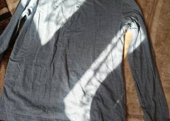 Niebieska koszulka męska z długim rękawem H&M
