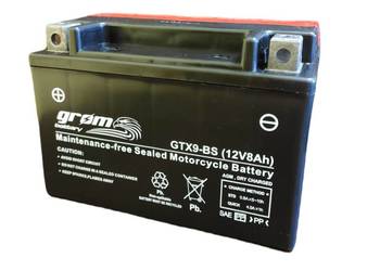 Akumulator motocyklowy GROM GTX9-BS YTX9-BS 12V 8Ah 130A L+