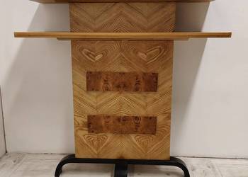 konsola art Deco przyścienna drewniana vintage retro