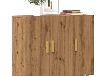 Szafka dąb artisan 90x34x80 cm materiał drewnopochodny WM-856891