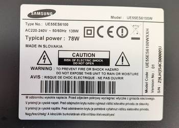 Samsung UE55ES6100 na części.