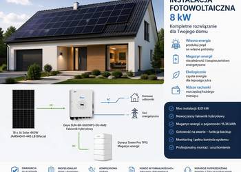 Instalacja fotowoltaiczna 8 kW z magazynem energii