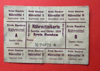 ( 1131 ) Niemiecka Kartka Żywnościowa