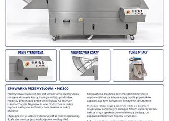 Myjka tunelowa do koszy EUROTECHNIKA MK300, 300 koszy na godzinę