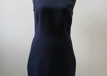 Elegancka, granatowa sukienka, rozmiar s, H&M