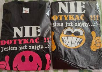 2 Koszulki T-shirt z napisem   M, L