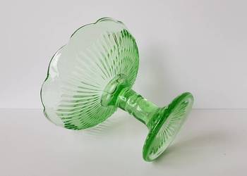 Mała patera / paterka nr kat 2260, Ząbkowice, kolorowe szkło PRL