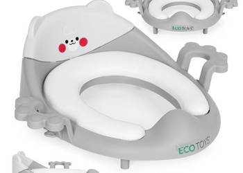 Nakładka na toaletę dla dzieci uchwyty miękka poduszka szara ECOTOYS