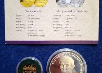 Zestaw Kolekcjonerski Moneta Au 37 zł. + Numizmat Ag.