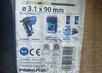 RawlPlug 3.1x90 gwoździe pierścieniowe R-DRK-3190-V 2200 sztuk 2 gazy