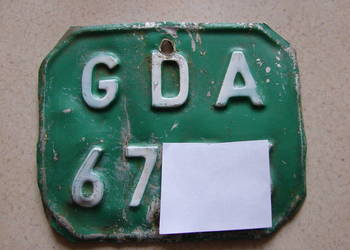 Stara kolekcjonerska tablica rejestracyjna Komar Romet Motor