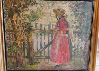 Stary obraz olejny antyk