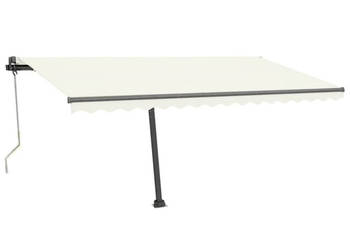 Wolnostojąca automatyczna markiza 400x350 cm kremowa WM-3069827