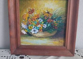 Obraz olejny miniatura wielkość w ramie 18,5 cm/18,5cm