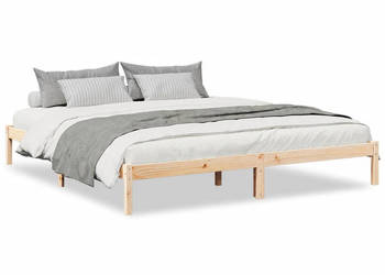 Dłuższe łóżko bez materaca lite drewno sosnowe 180x210 cm WM-852410