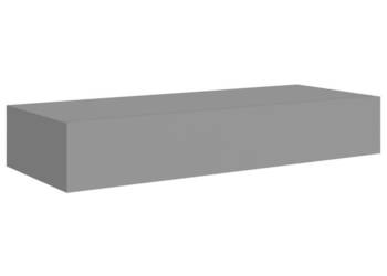 Półki ścienne z szufladą 2 szt. szare 60 x 235 x 10 cm MDF WM-330260