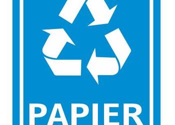 Naklejka do segregacji odpadów - papier PA051 15x12 cm wodoodporna