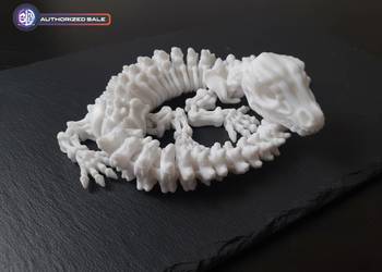 Ruchomy szkielet warana z Komodo 37 cm – elastyczna figurka 3D PETG