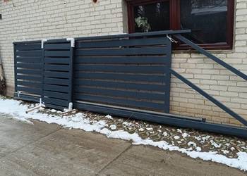 Brama przesuwna 4,5m x1,5 m kolor grafit - palisada