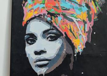 Obraz akrylowy pop-art portret