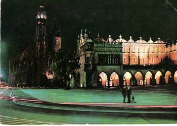 KRAKÓW RYNEK GŁÓWNY KOŚCIÓŁ MARIACKI SUKIENNICE